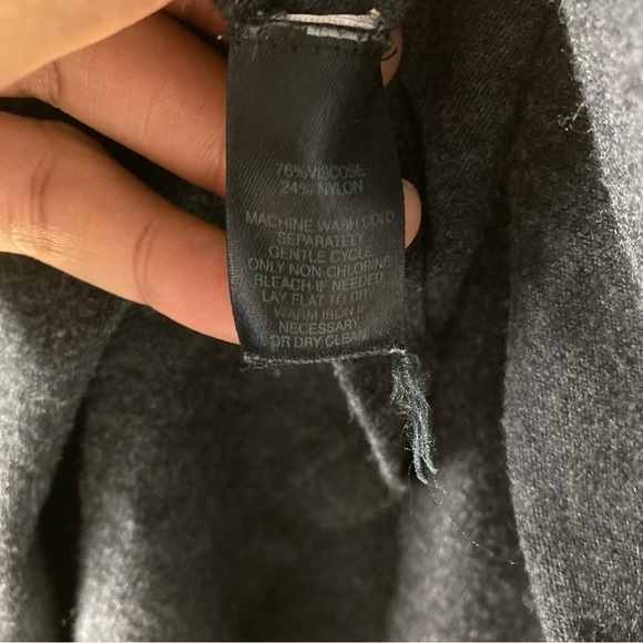 White House Black Market Charcoal Gray Unstructured Long Cardigan Sweater Small - Picture 6 of 9